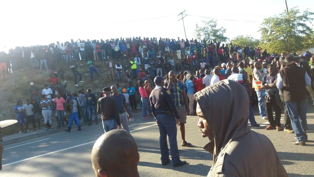 South Africa Beitbridge Border demo